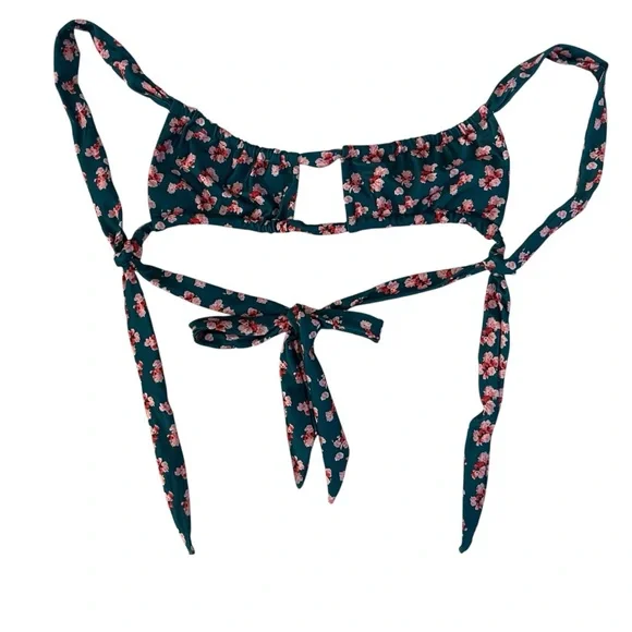 Strawberry Milk Mob Gecko Top And Bottom 2-Piece Floral Bikini — XS And S - Picture 8 of 16